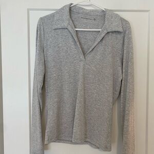 Abercrombie & Fitch Heather Gray Long Sleeve Top